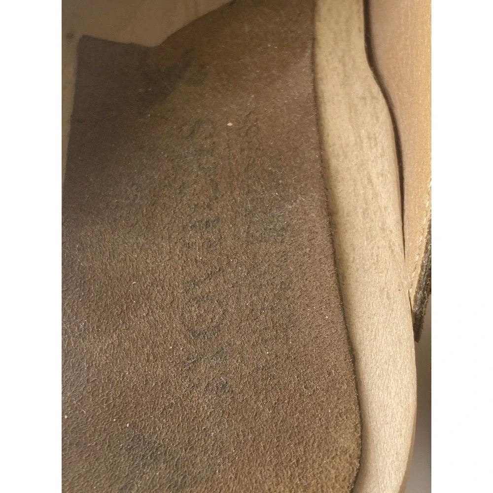 Novacas Vegan Suede Wooden Platform Clogs Sz 41 Cognac Brown Sustainable